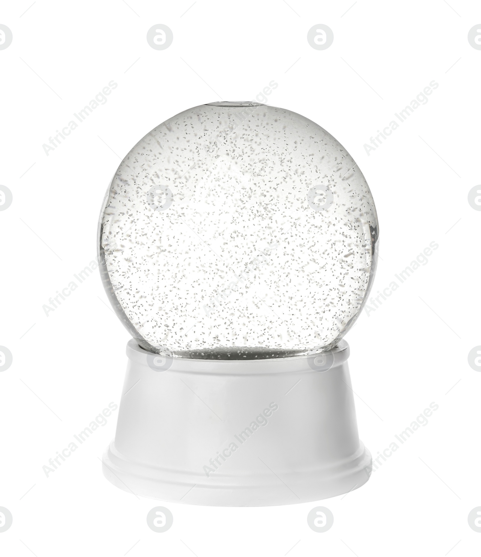 Photo of Beautiful empty snow globe isolated on white