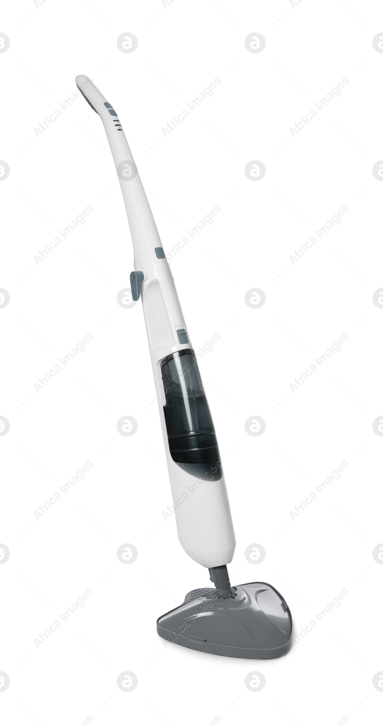 Photo of One modern steam mop isolated on white