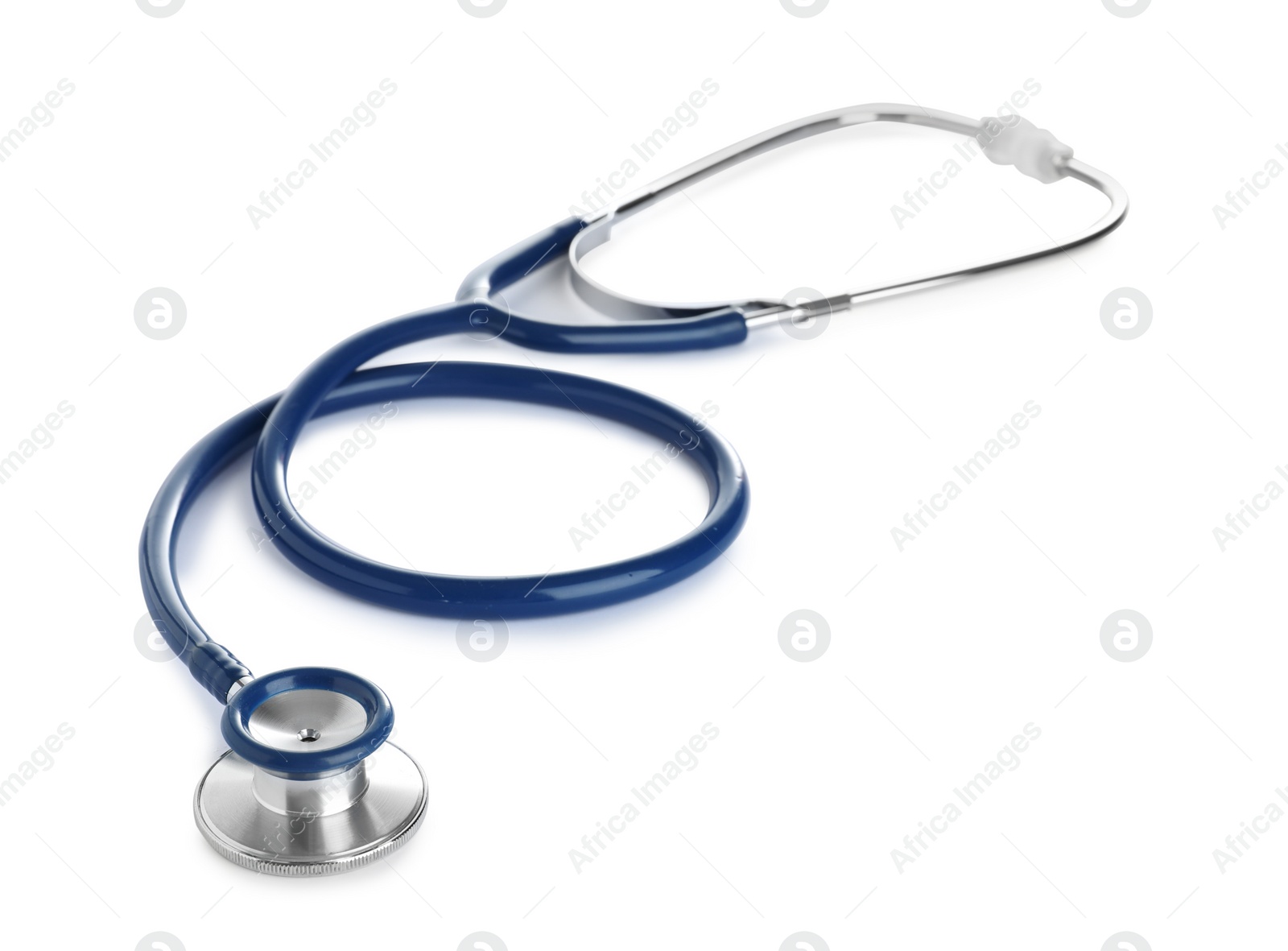 Photo of Stethoscope on white background. Professional medical device