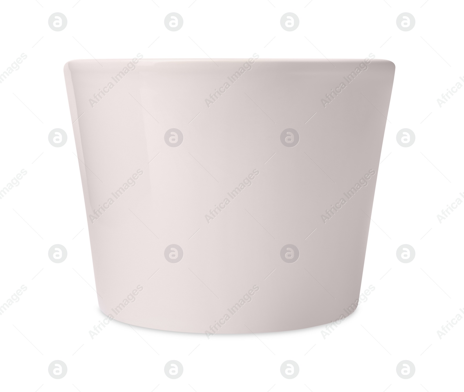 Photo of Empty ceramic flower pot isolated on white