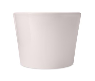 Photo of Empty ceramic flower pot isolated on white