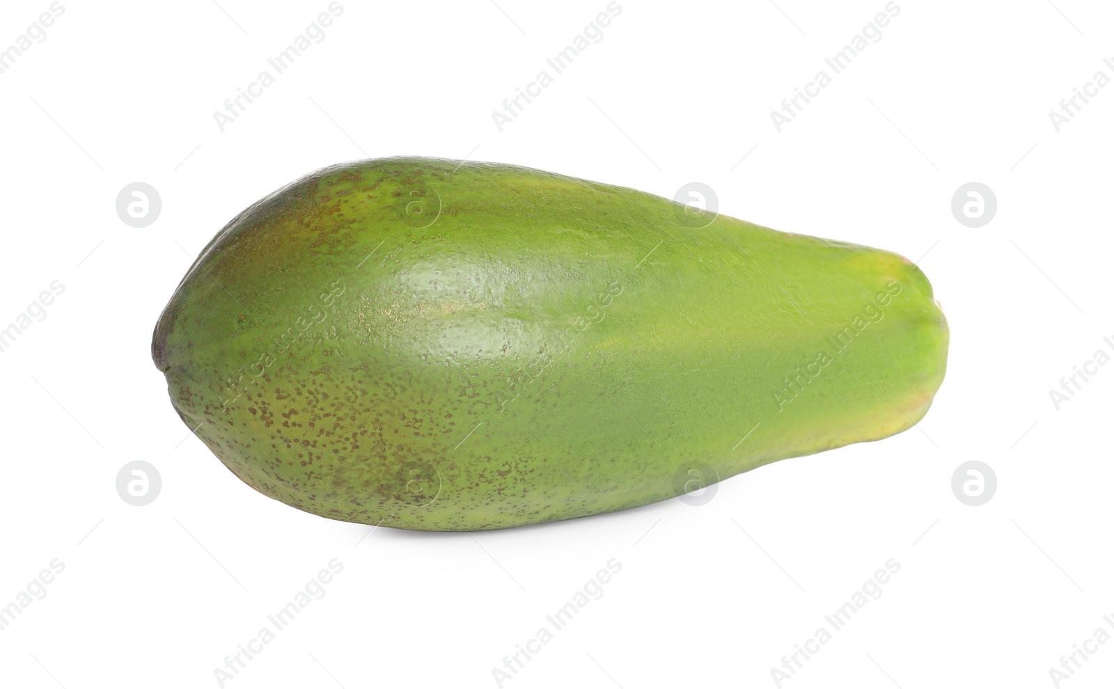 Photo of Delicious ripe papaya isolated on white. Exotic fruit