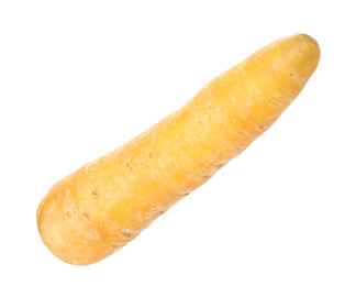 Fresh raw yellow carrot isolated on white