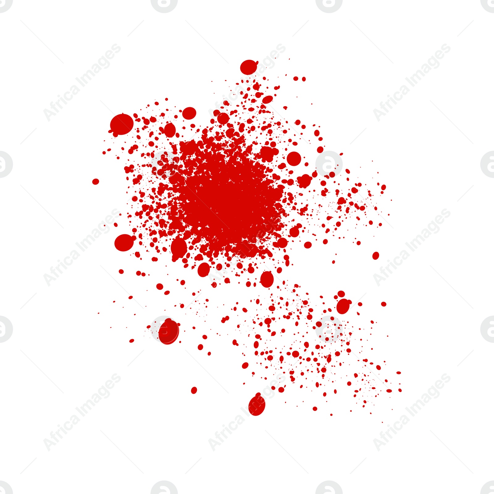 Illustration of Spot drawn by red spray paint on white background