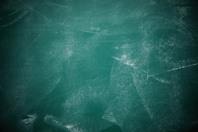 Photo of Dirty green chalkboard as background. Space for text