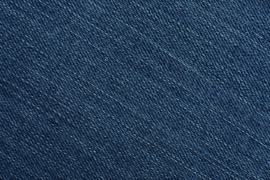 Texture of blue jeans as background, closeup