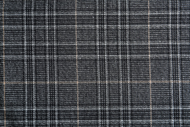 Texture of beautiful checkered fabric as background, closeup