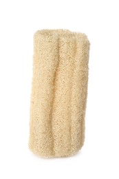 Photo of One natural loofah sponge isolated on white