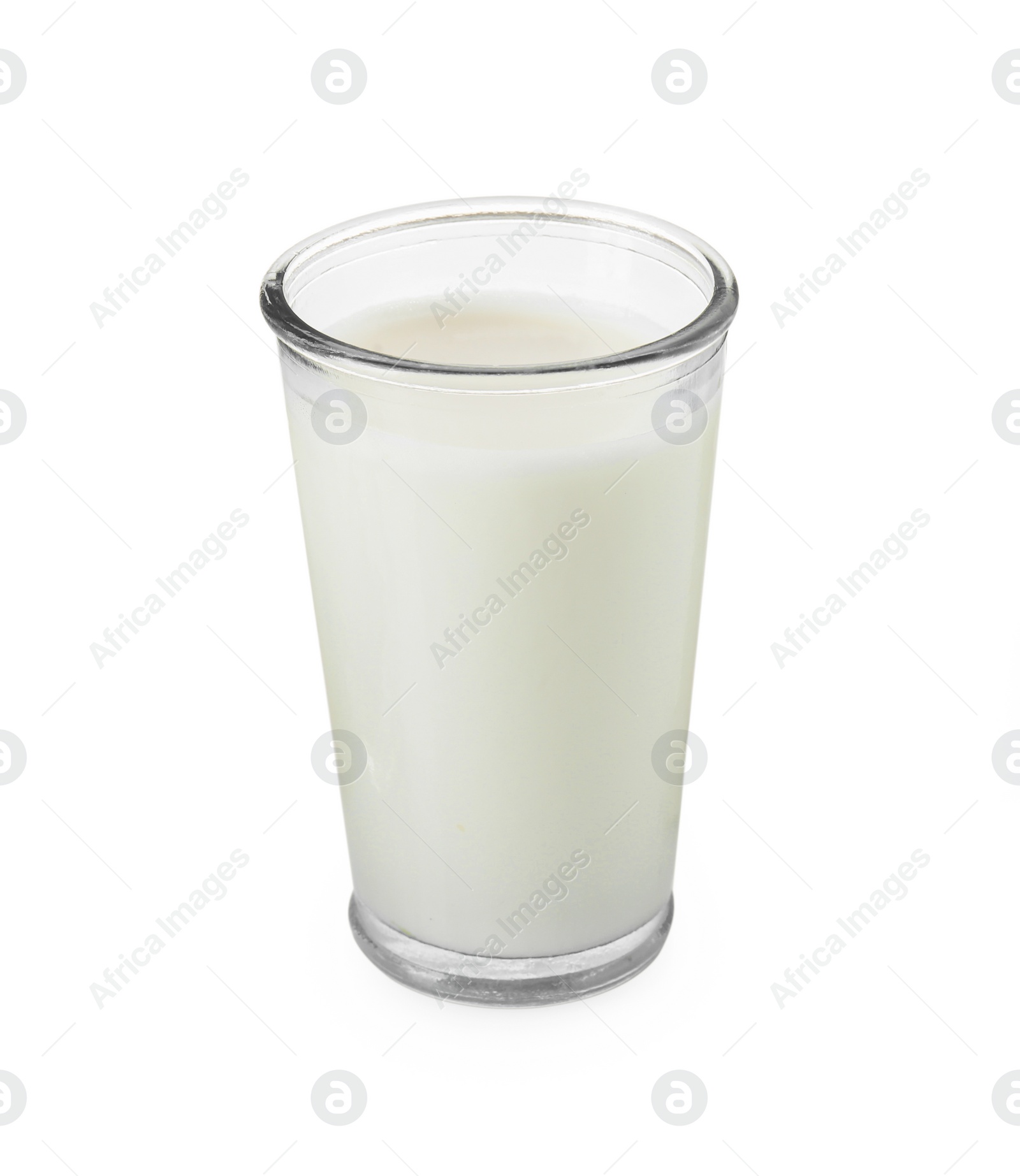 Photo of Glass of fresh milk isolated on white