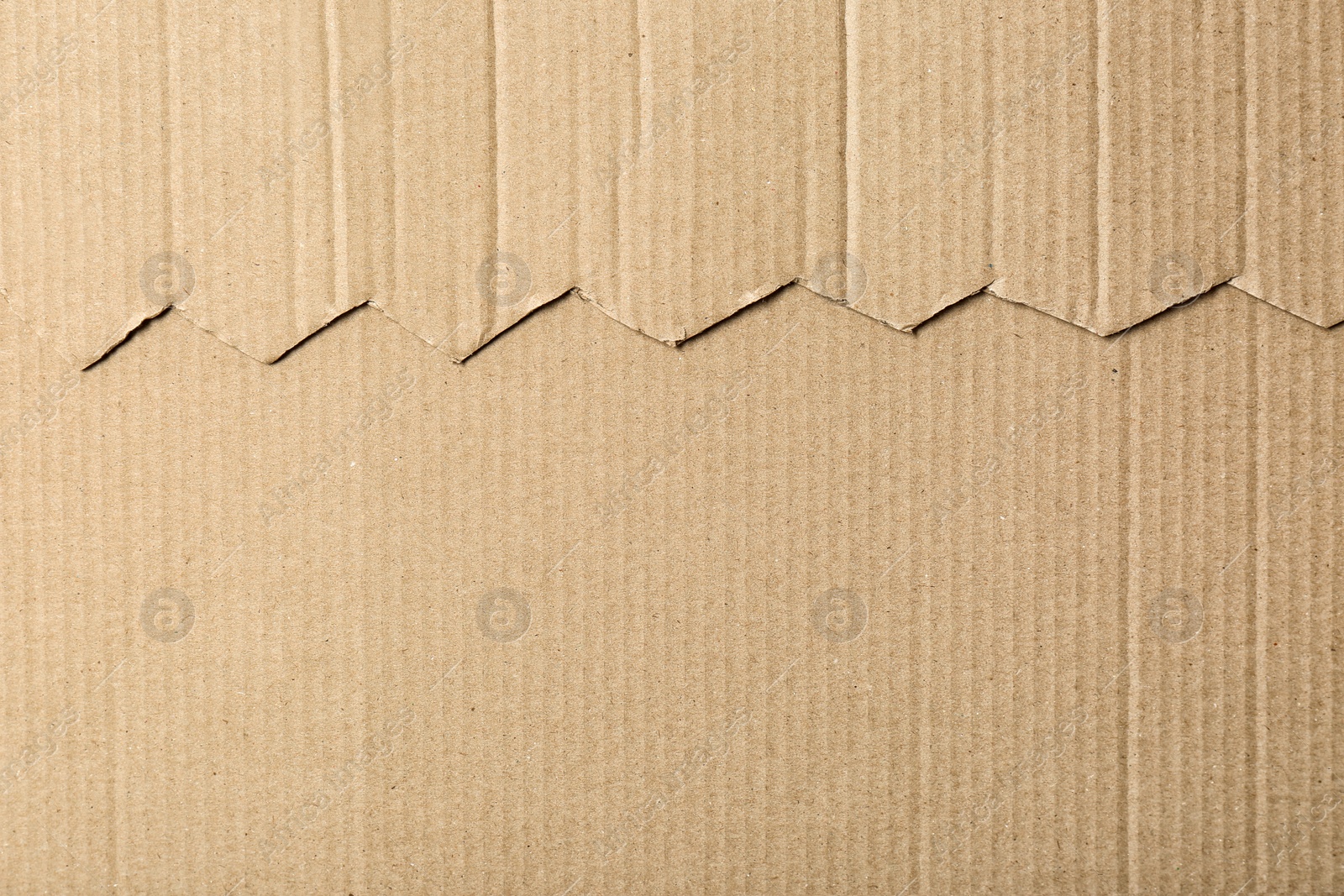Photo of Cardboard surface as background, top view. Recyclable material