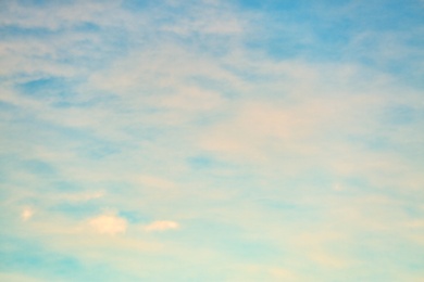 Picturesque view of beautiful blue sky with clouds