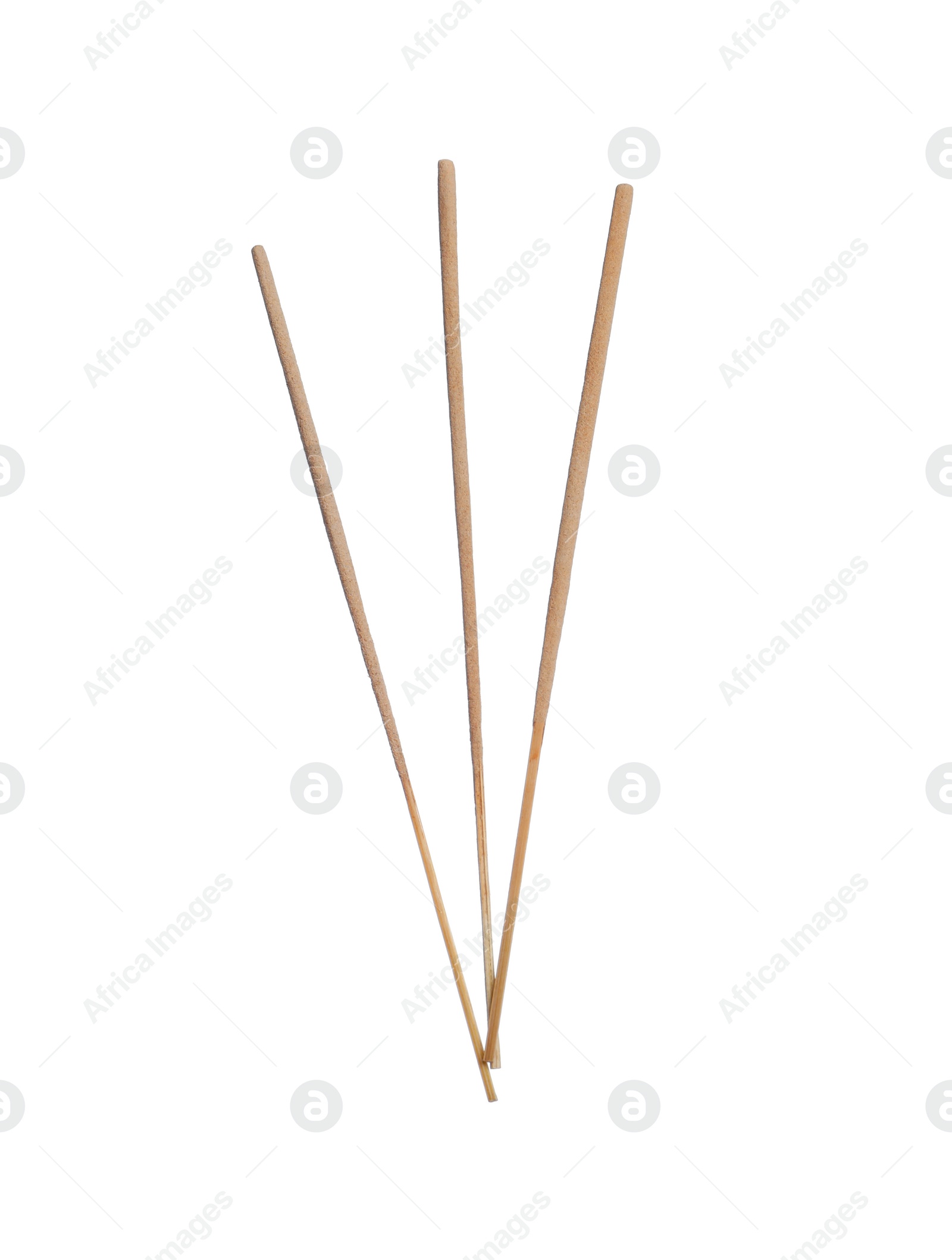 Photo of Many aromatic incense sticks on white background