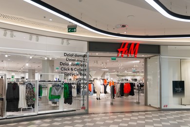 Photo of Warsaw, Poland - September 08, 2022: H&m fashion store in shopping mall