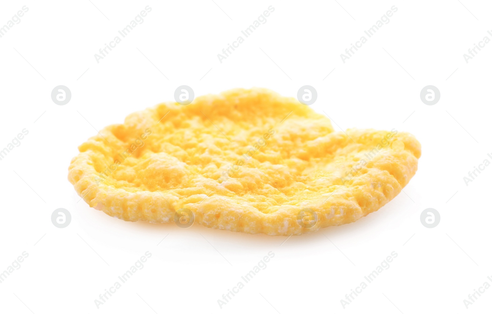 Photo of Sweet tasty corn flake isolated on white