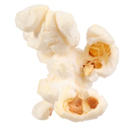 Kernel of tasty fresh popcorn isolated on white