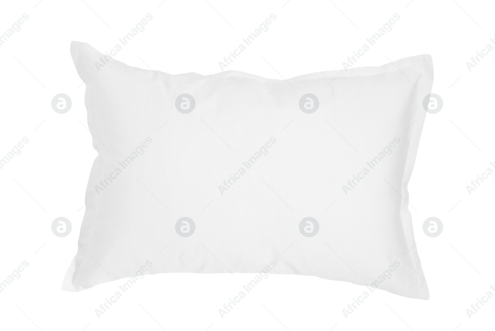 Photo of One new soft pillow isolated on white, top view