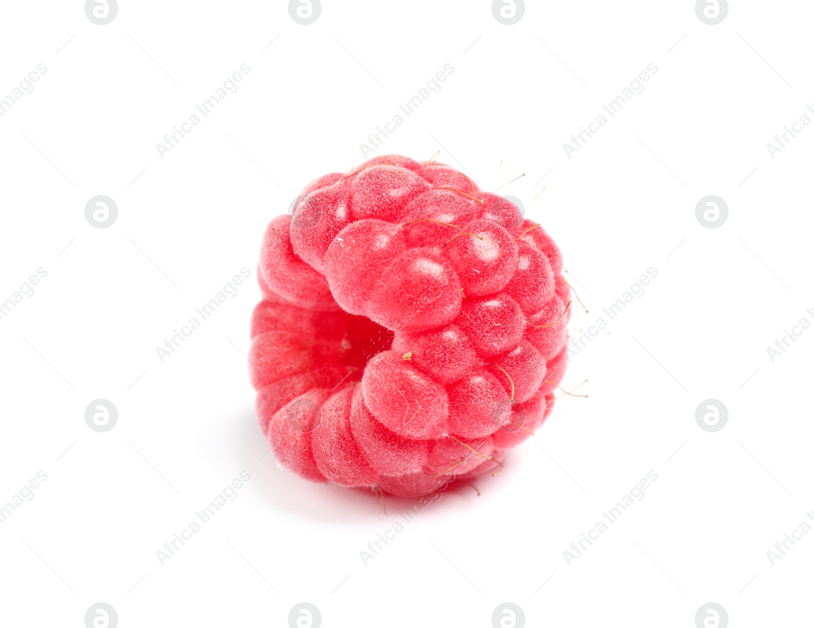 Photo of Delicious fresh ripe raspberry isolated on white