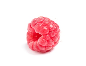 Photo of Delicious fresh ripe raspberry isolated on white