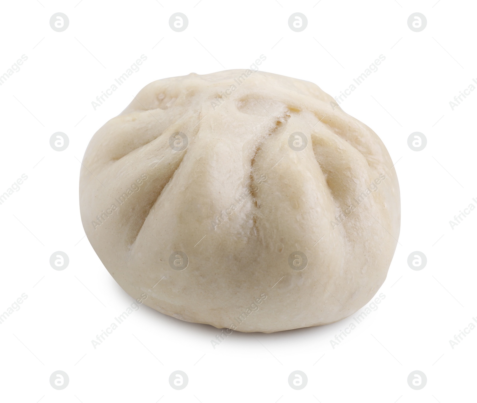 Photo of Delicious bao bun (baozi) isolated on white