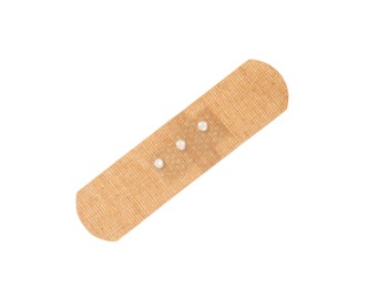 Sticking plaster isolated on white. First aid item
