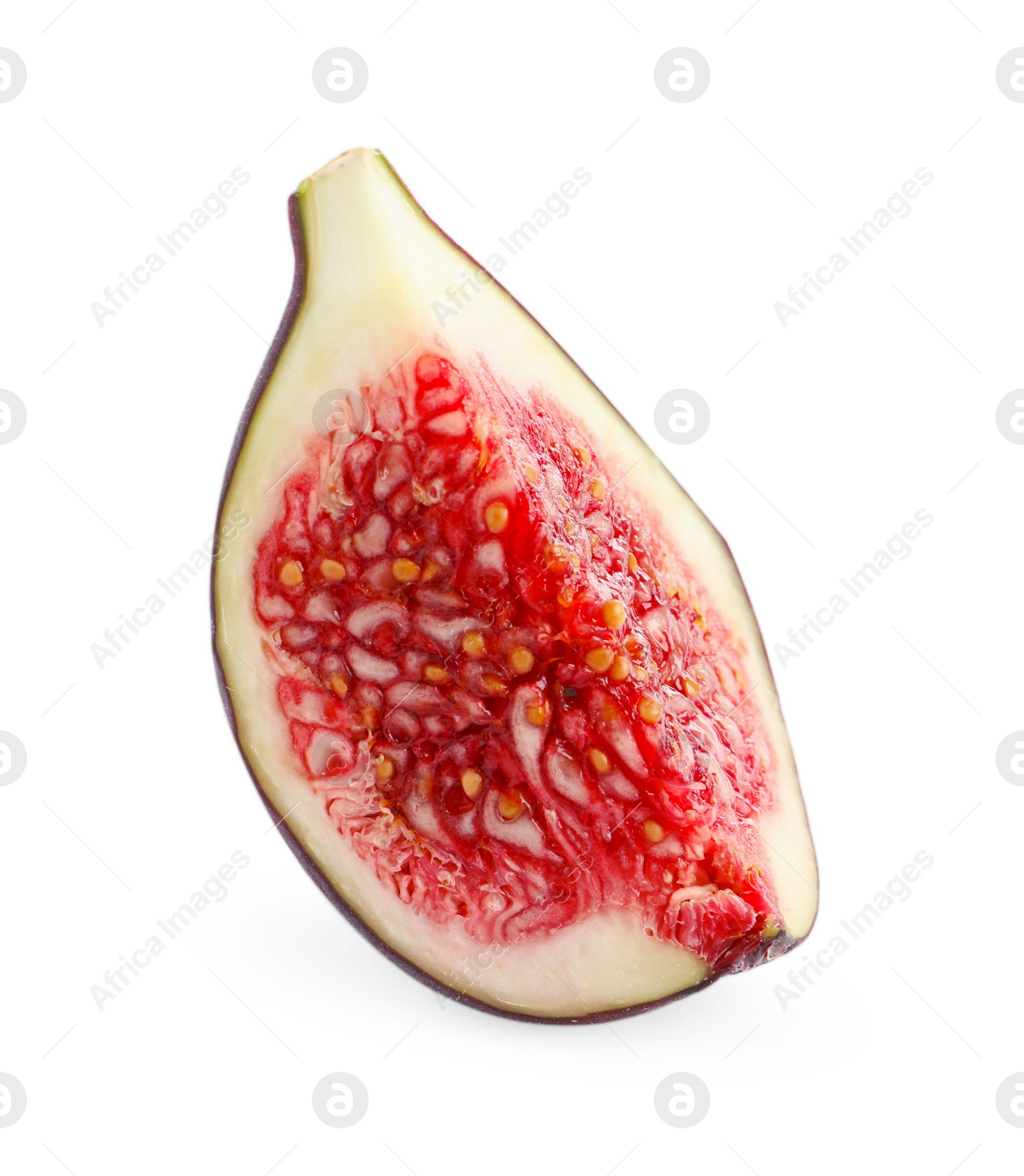 Photo of Piece of fresh fig isolated on white