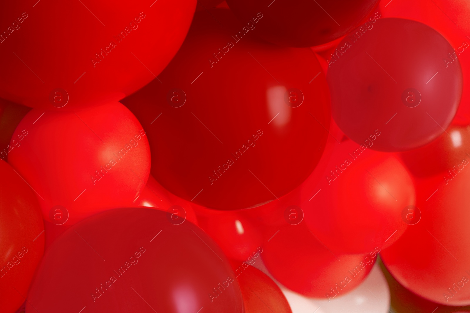 Image of Balloons in different colors as background, closeup