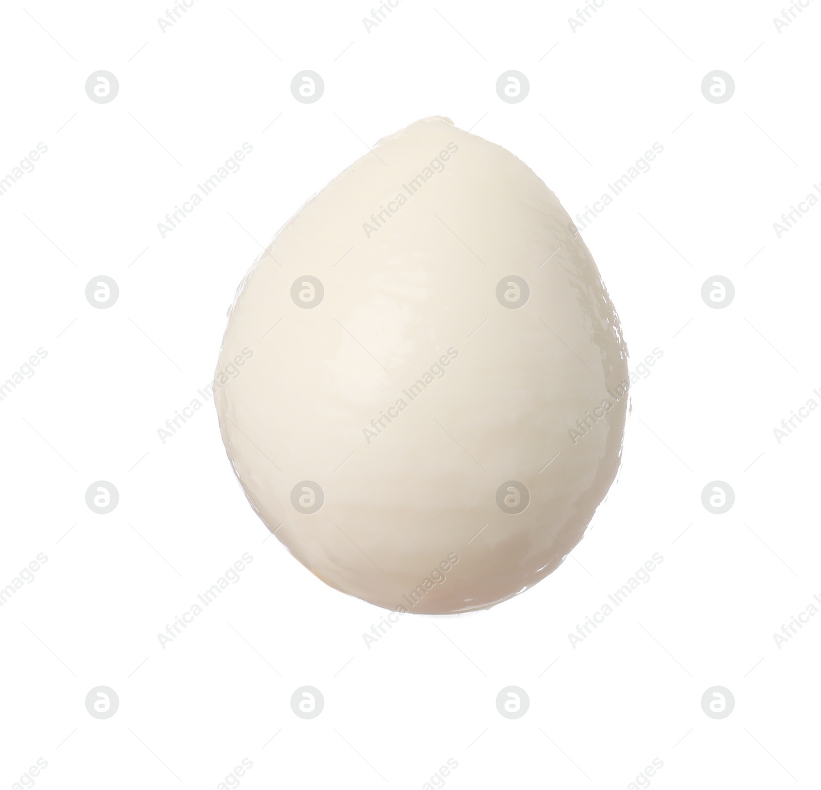 Photo of One ball of mozzarella cheese isolated on white