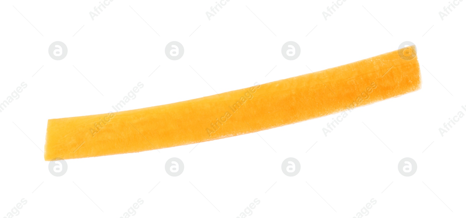 Photo of Piece of ripe carrot on white background