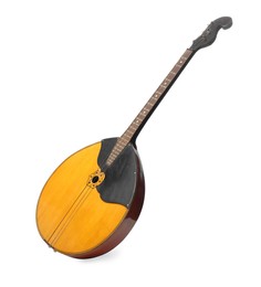 Photo of Domra isolated on white. Folk string musical instrument