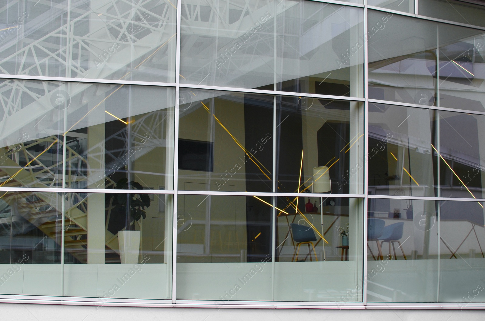 Photo of Exterior of beautiful building with windows outdoors