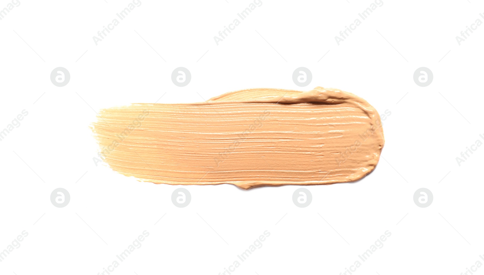 Photo of Smear of skin foundation isolated on white, top view