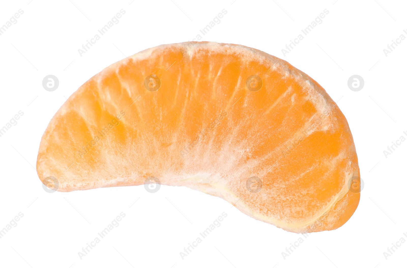 Photo of Piece of fresh ripe tangerine isolated on white