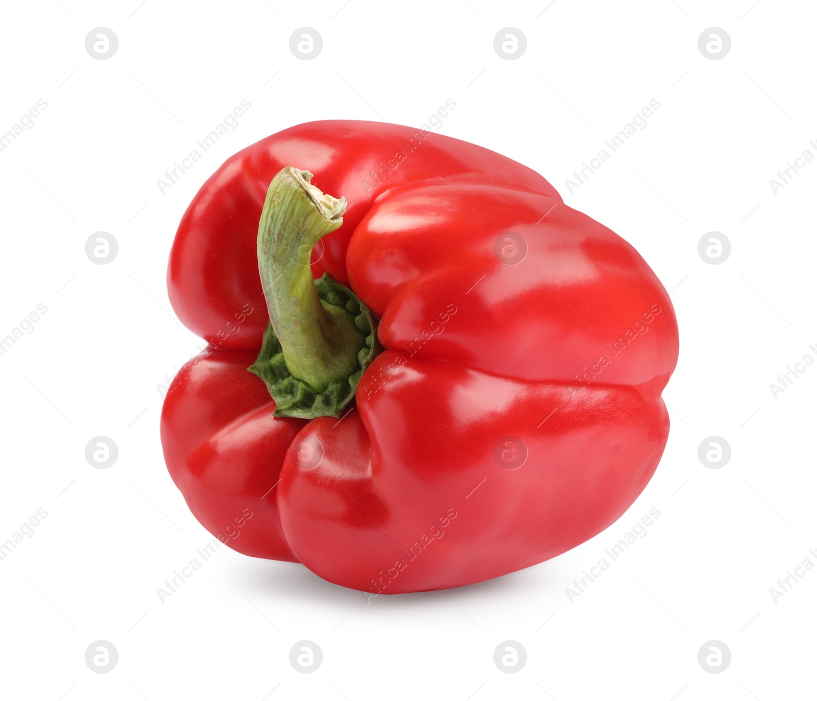 Photo of Ripe red bell pepper isolated on white