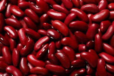 Photo of Top view of raw red kidney beans as background