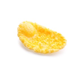 Photo of Sweet tasty corn flake isolated on white