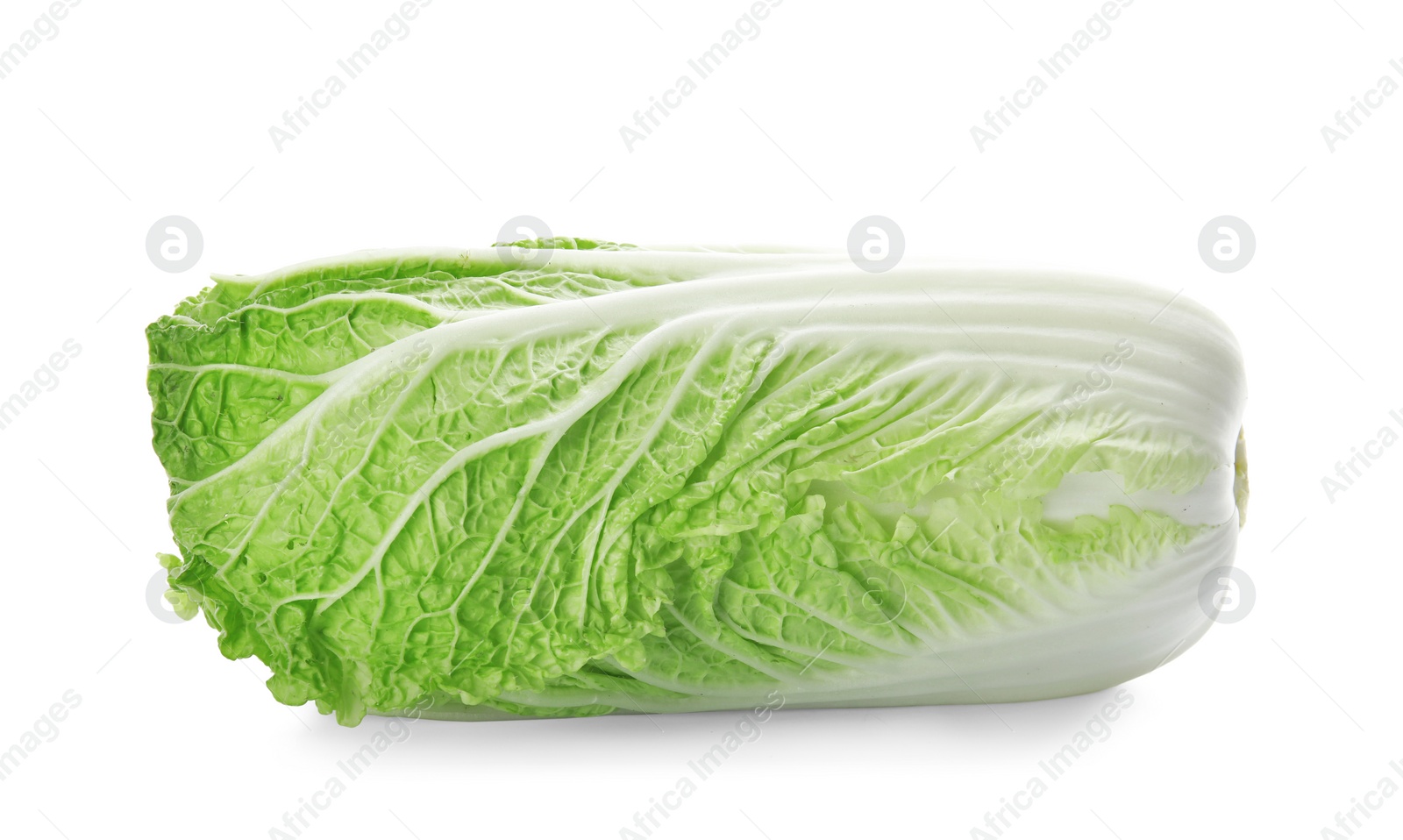 Photo of Fresh ripe cabbage on white background