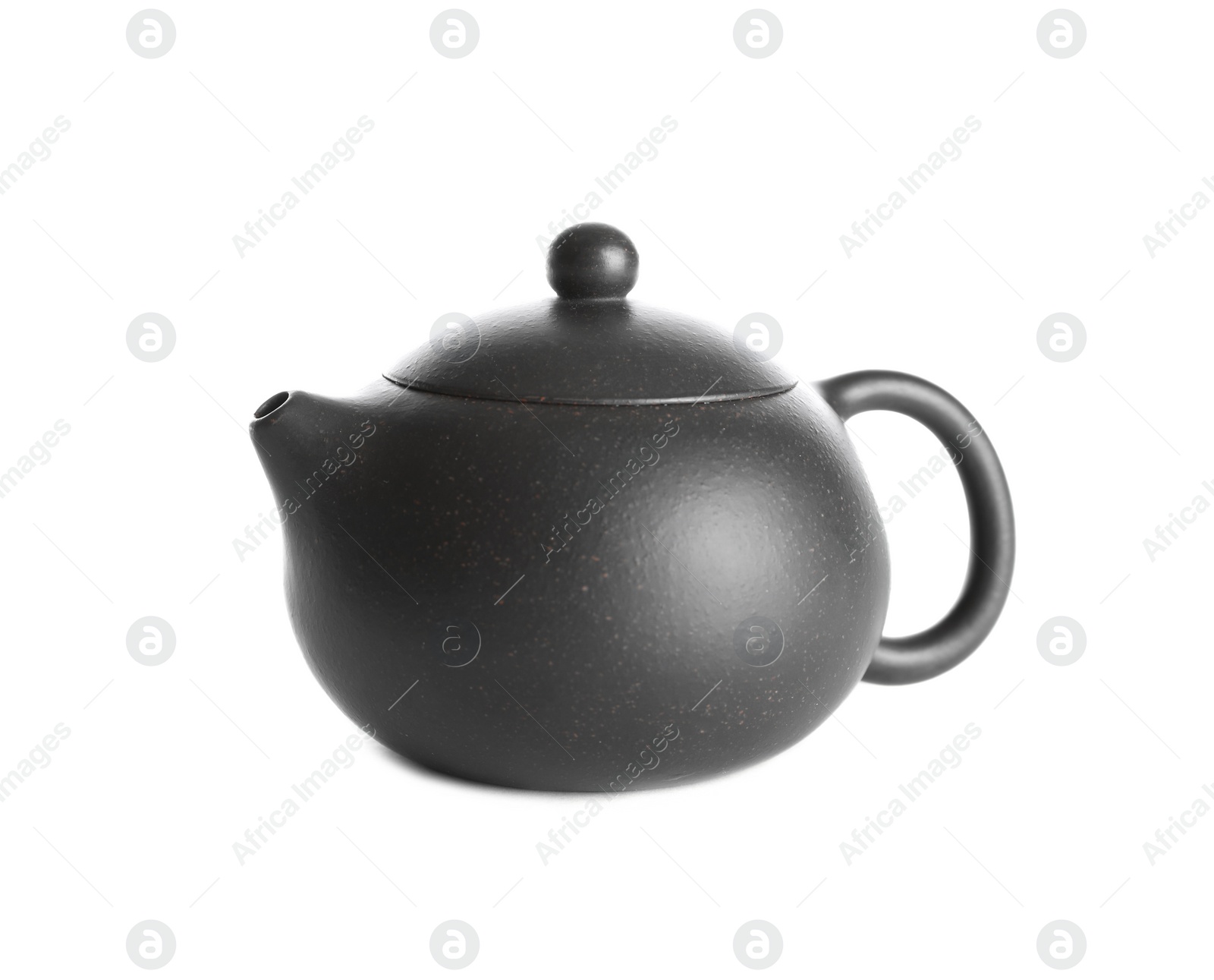 Photo of Teapot of freshly brewed oolong on white background