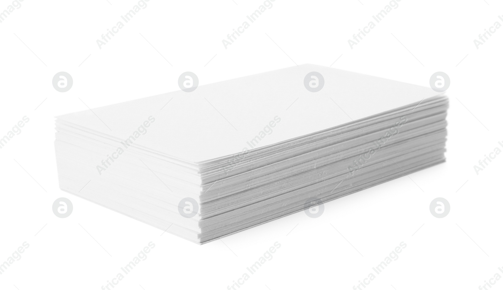 Photo of Blank business cards isolated on white. Mockup for design