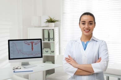 Photo of Portrait of young gynecologist in modern clinic