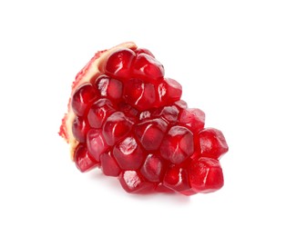 Photo of Piece of fresh pomegranate isolated on white