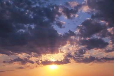 Photo of Picturesque view of beautiful sky with clouds at sunset