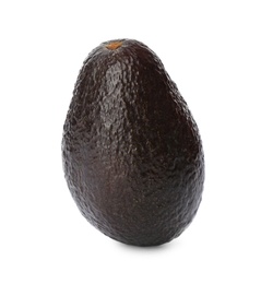 Photo of Whole fresh ripe avocado isolated on white. Tropical fruit