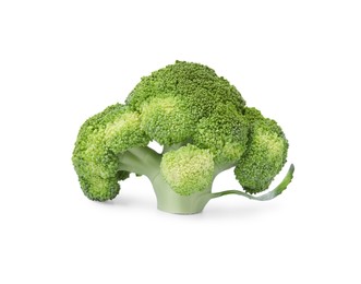 Photo of Fresh raw green broccoli isolated on white