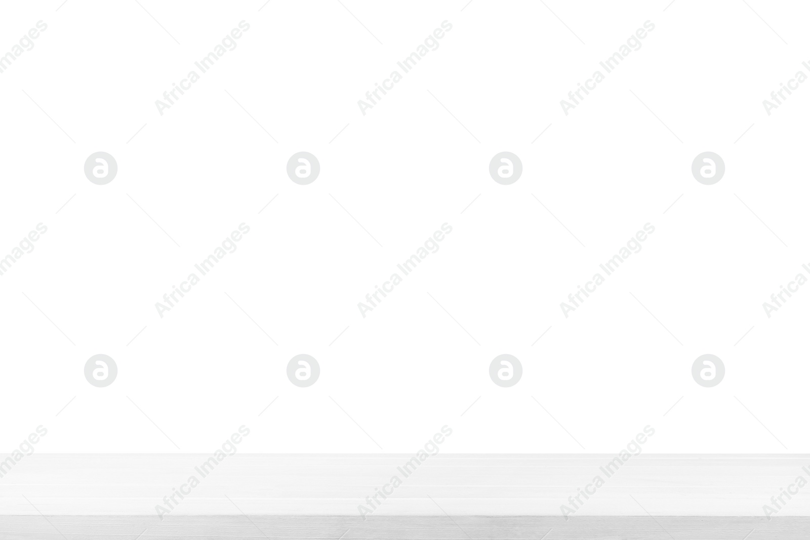 Photo of Empty clean wooden surface isolated on white