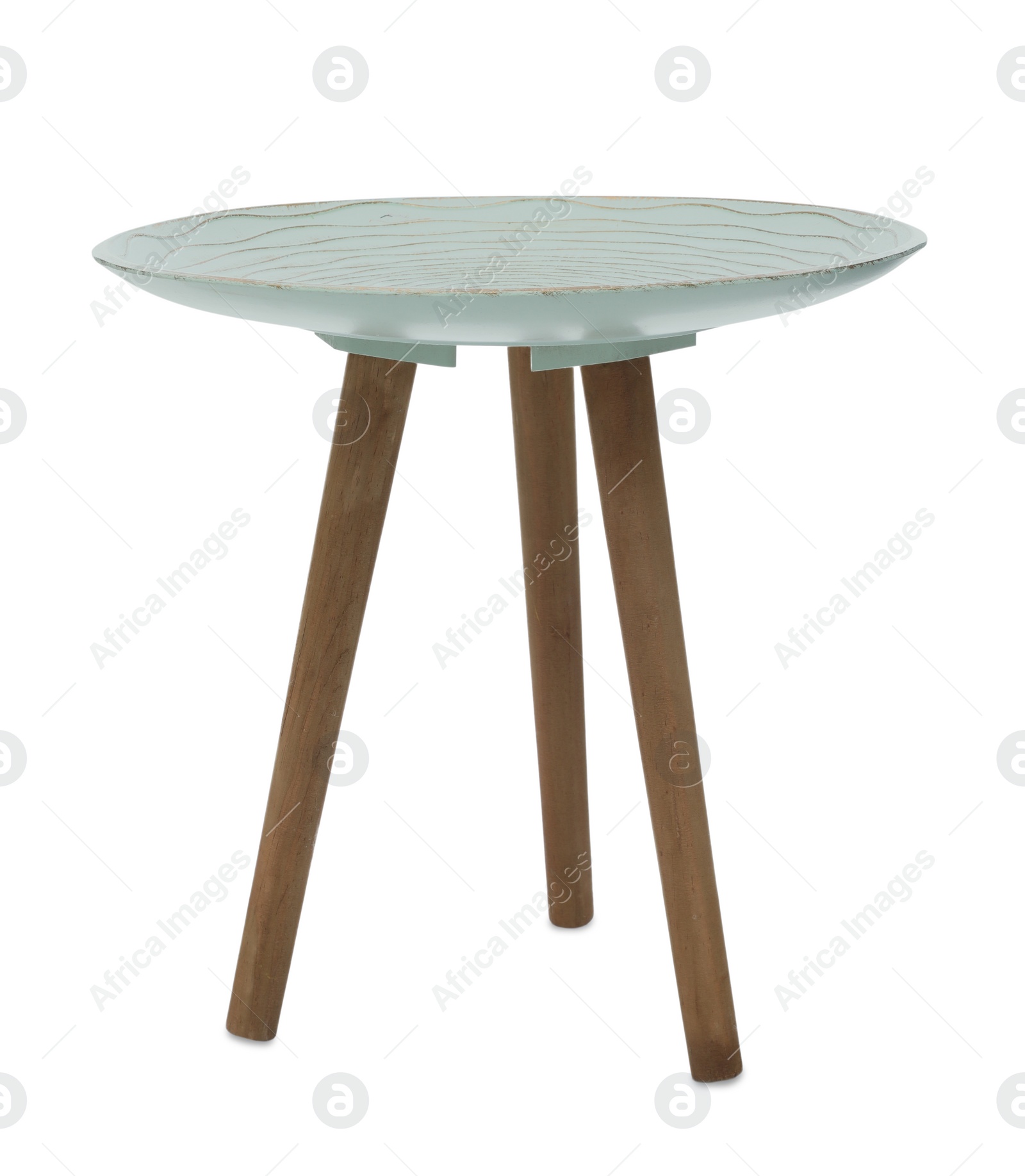 Photo of Stylish coffee table on white background. Interior element