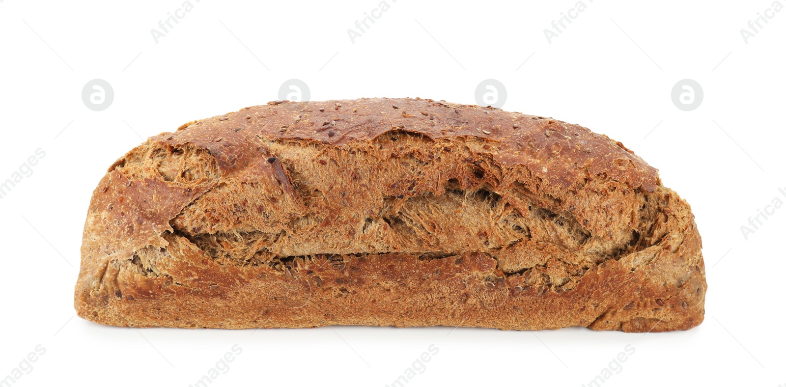 Photo of Freshly baked sourdough bread isolated on white