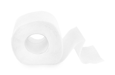 Photo of One toilet paper roll isolated on white