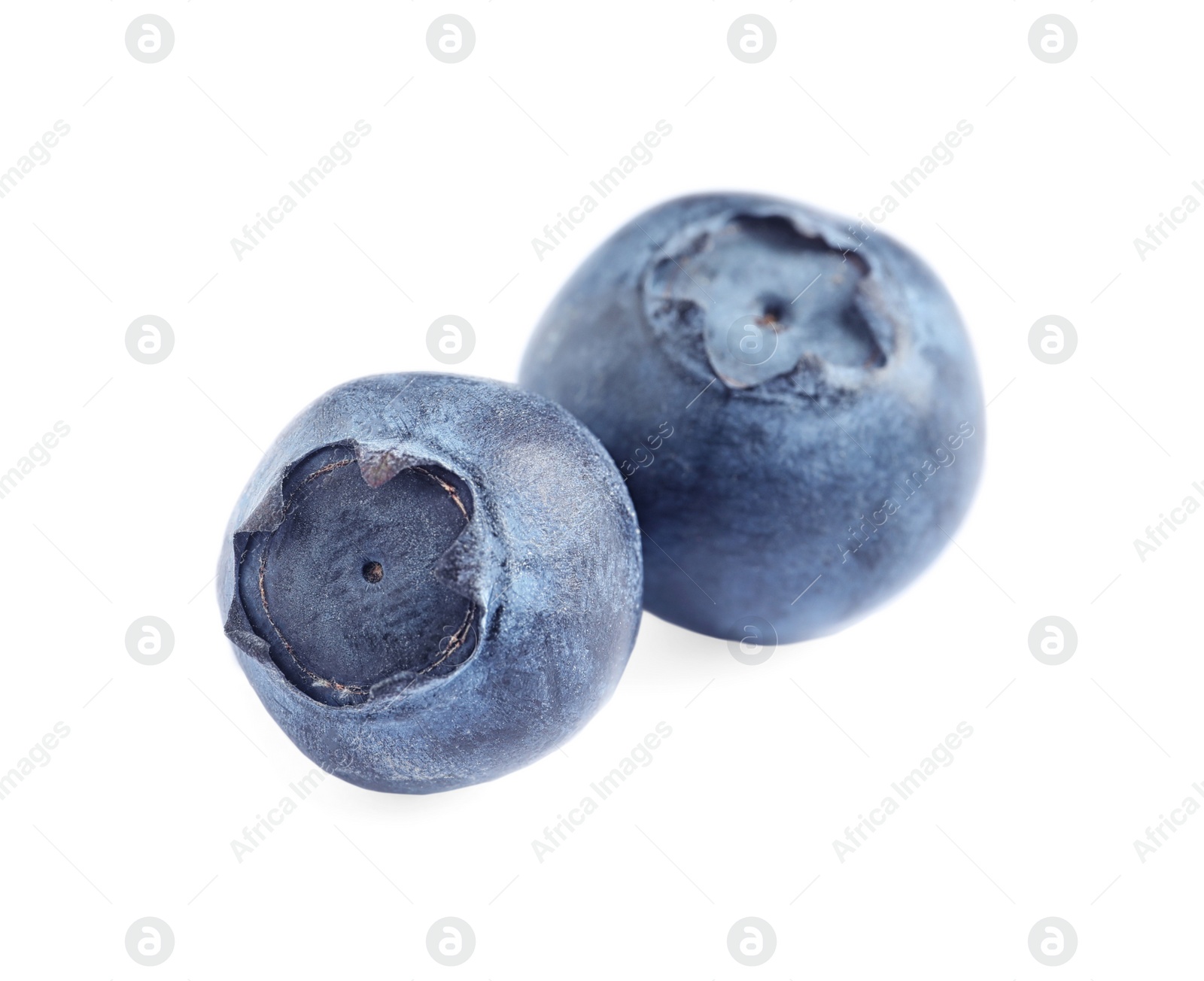 Photo of Fresh raw tasty blueberries isolated on white