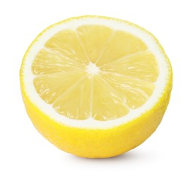 Half of fresh lemon isolated on white