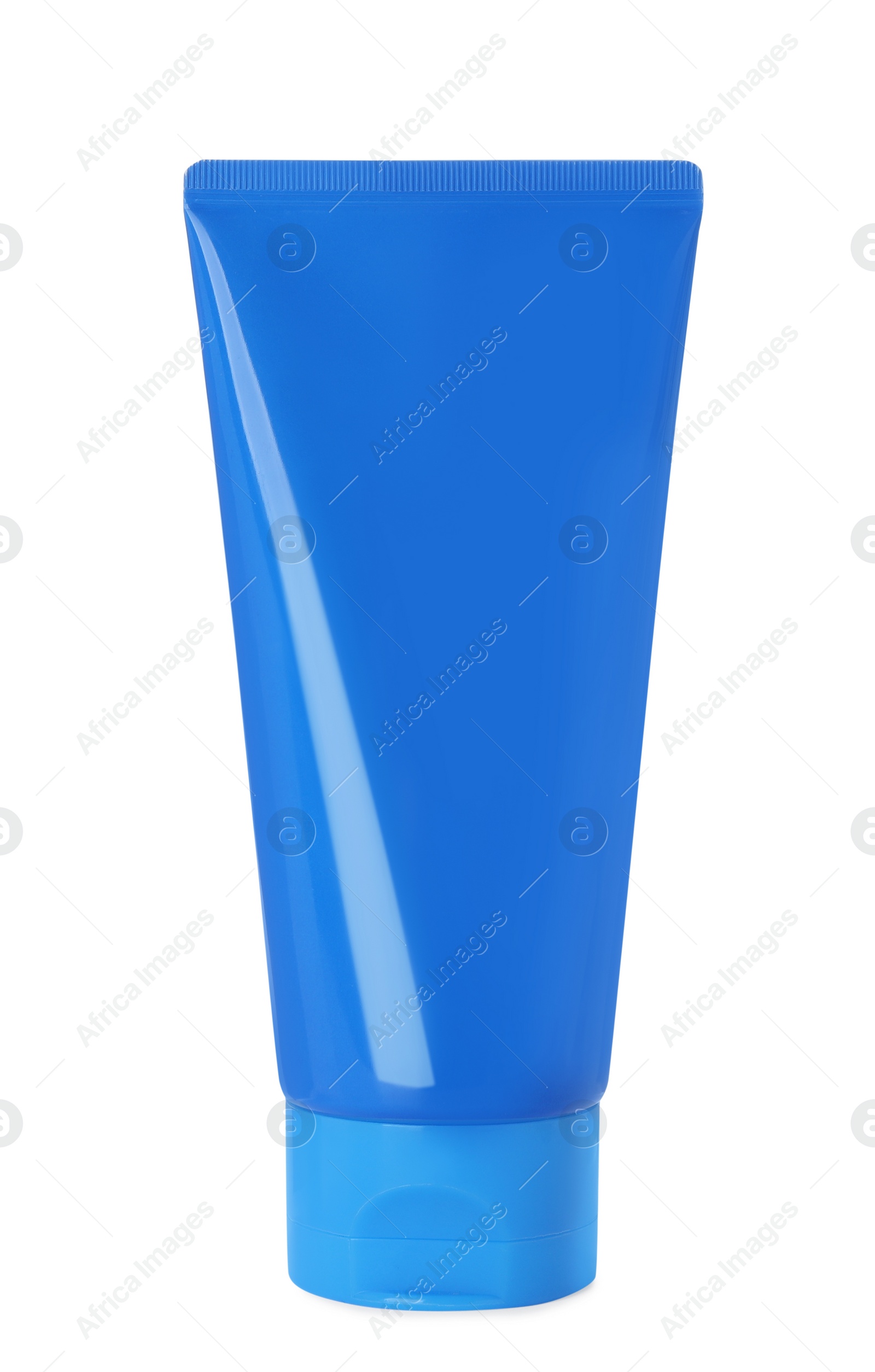 Photo of Tube of face cleansing product isolated on white